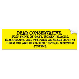 [image credit: zazzle] https://www.zazzle.co.uk/funny_liberal_political_bumper_sticker-128027087005728034